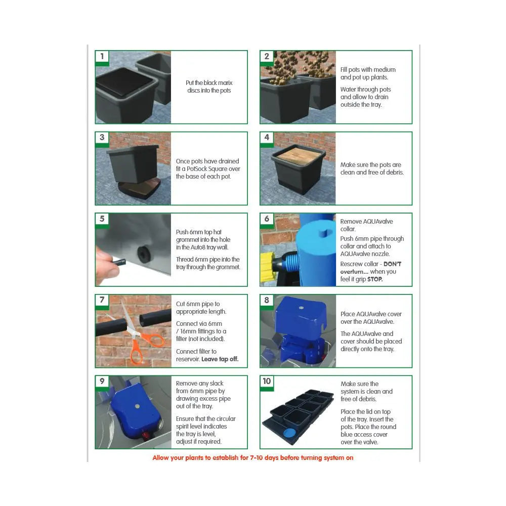 AutoPot Auto8 System mit 15l Töpfen, ohne Tank Autopot