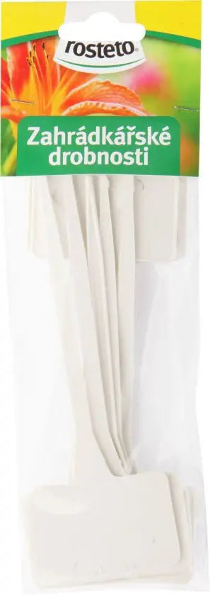 Etikett weiß, 15x5,5x3,5 cm, 10 Stück Rosteto