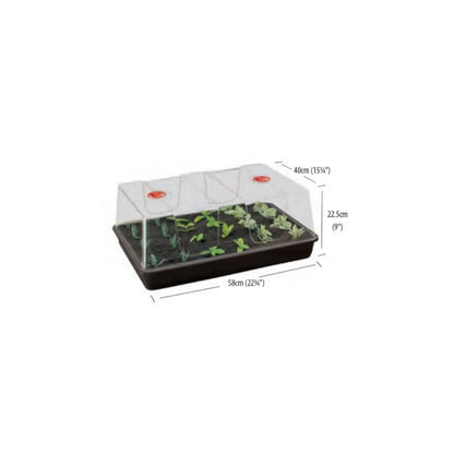 Garland Gewächshaus XL High Dome Propagator Black, Hartplastik, unbeheizt, 58x40x22,5 cm Garland