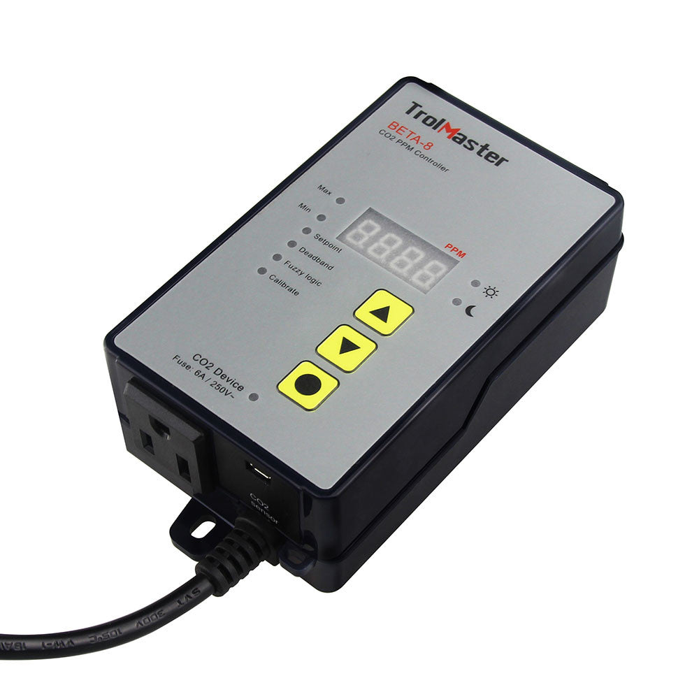 Trolmaster Digital CO2 PPM controller Beta-8 - ohne Adapter (Schuko DE Endstück) Trolmaster