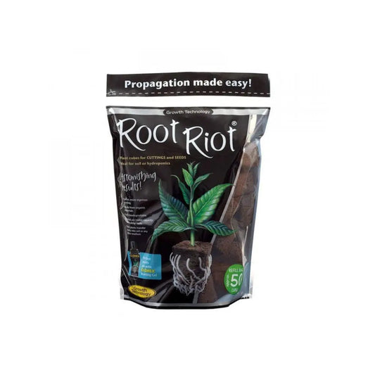 Root Riot 50, einzelne RR-Würfel ohne Stecklingsträger, 50 Stück Growth Technology