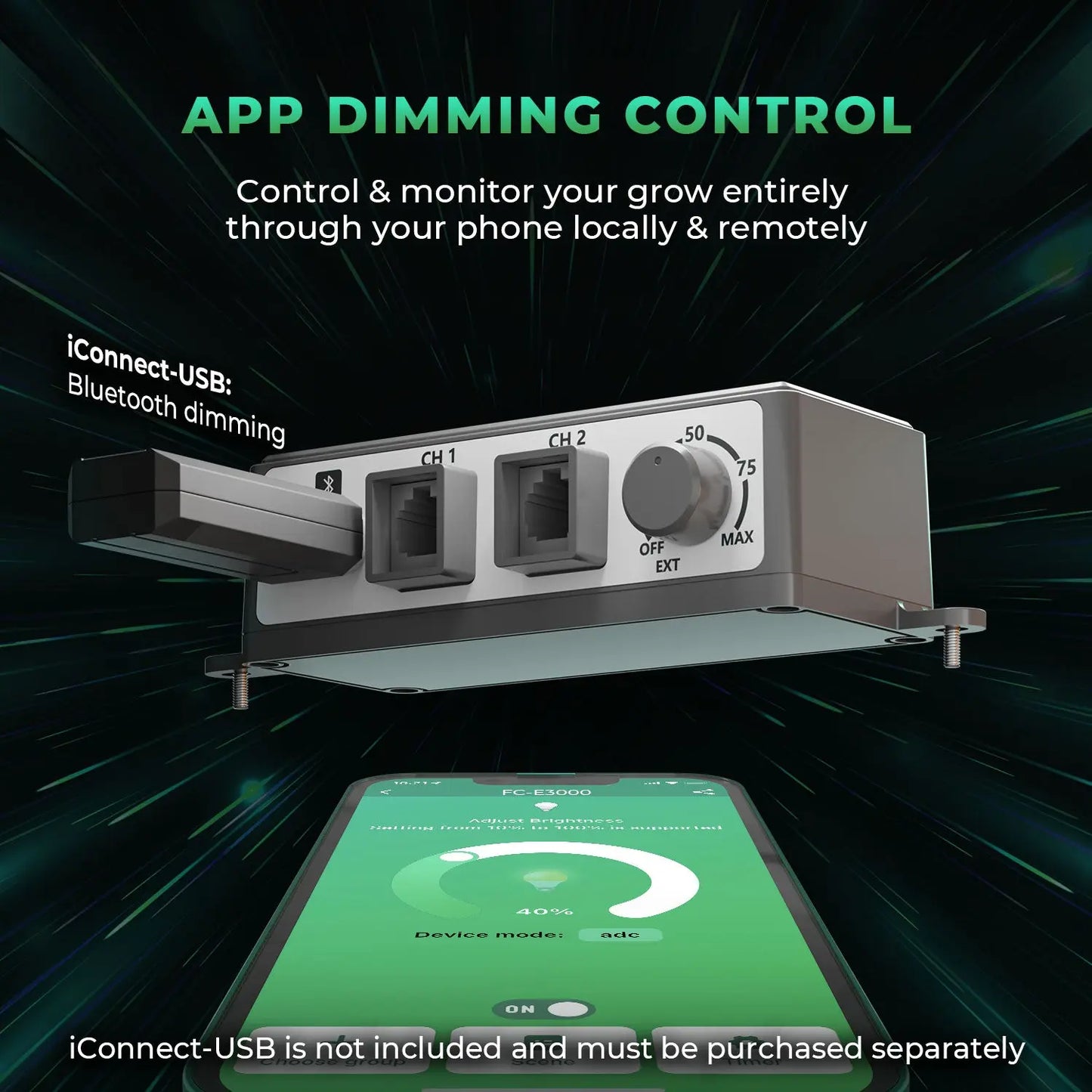 Mars Hydro Smart Dimmbar FC-E 3000 300W LED Grow Licht für 100x100cm Grow Zelt 2-4 Pflanzen Mars Hydro