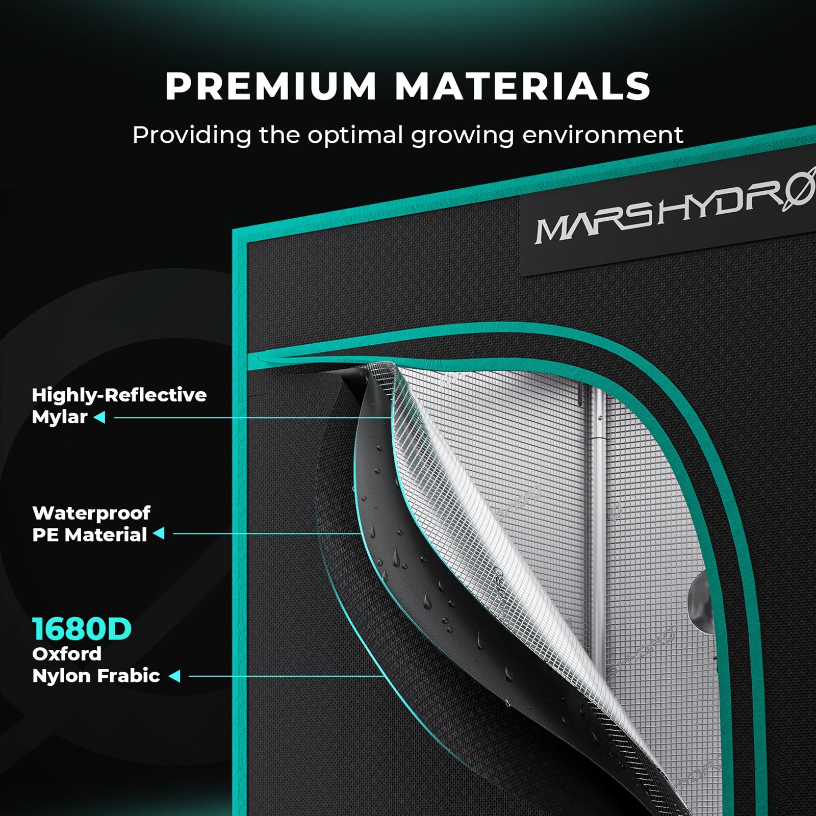 Mars Hydro TS 1000 Komplettes Grow-Zelt-Set Dimmbares 150W LED Grow-Licht+80x80x160cm Indoor-Zelt +4″ Belüftungssystem für 1-3 Pflanzen Growhub